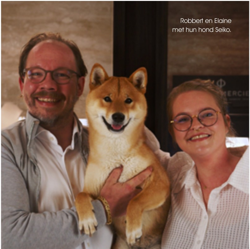 Robbert en Elaine met hun hond Seiko